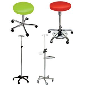 Tabourets, pieds à perfusion